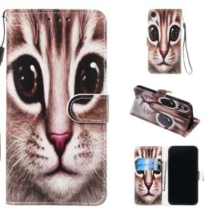 For iPhone XR Leather Protective Case(Coffee Cat)