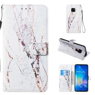 Leather Protective Case For Huawei Mate 20(White Marble)