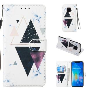 Leather Protective Case For Huawei Mate 20 Pro(Trigonal Marble)