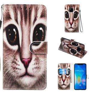Leather Protective Case For Huawei Mate 20 Pro(Coffee Cat)