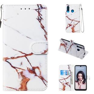 Leather Protective Case For Huawei P30 Lite(White Gold Marble)
