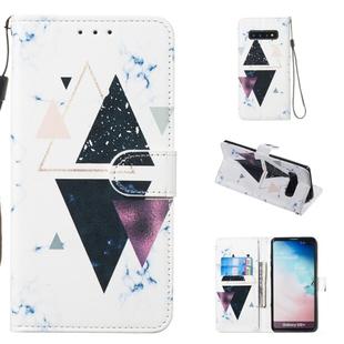 Leather Protective Case For Galaxy S10 Plus(Trigonal Marble)