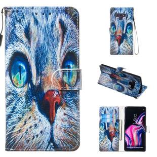 Leather Protective Case For Galaxy Note9(Blue Cat)