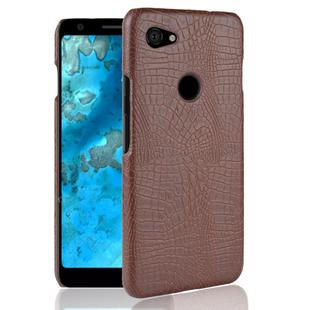 Shockproof Crocodile Texture PC + PU Case for Google Pixel 3 lite (Brown)