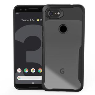 Transparent PC + TPU Full Coverage Shockproof Protective Case for Google Pixel 3a (Black)