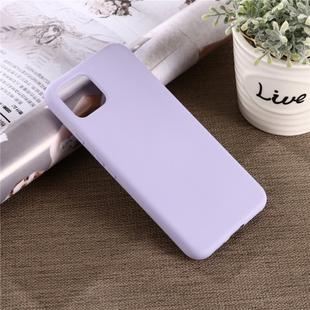 Solid Color Liquid Silicone Shockproof Full Coverage Case for Google Pixel 4 (Purple)