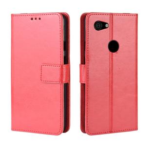 Retro Crazy Horse Texture Horizontal Flip Leather Case for Google Pixel 3 lite, with Holder & Card Slots & Photo Frame(Red)