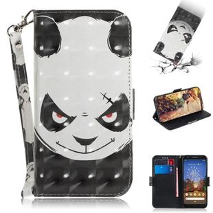 3D Painting Angry Bear Pattern Coloured Drawing Horizontal Flip Leather Case for Google Pixel 3a XL, with Holder & Card Slots & Wallet