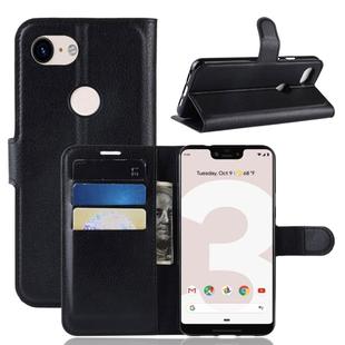 Litchi Texture Horizontal Flip Leather Case for Google Pixel 3a XL/google Pixel 3a XL , with Wallet & Holder & Card Slots(Black)