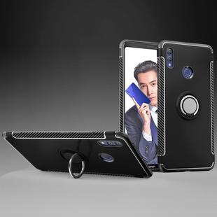 Anti-fall Magnetic Case with 360 Degree Rotating Armor Ring for Huawei Honor Note 10(Black)