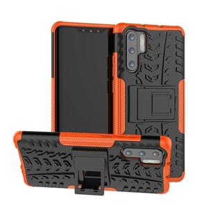 Tire Texture TPU+PC Shockproof Case for Huawei P30 Pro, with Holder (Orange)