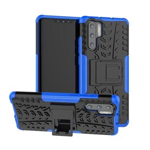 Tire Texture TPU+PC Shockproof Case for Huawei P30 Pro, with Holder (Blue)