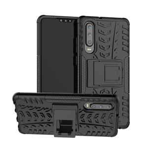 Tire Texture TPU+PC Shockproof Case for Huawei P30, with Holder (Black)