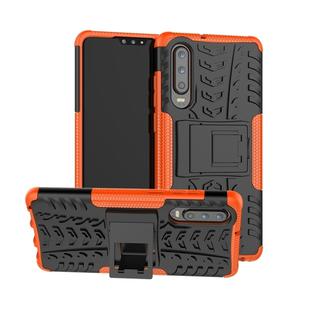 Tire Texture TPU+PC Shockproof Case for Huawei P30, with Holder (Orange)