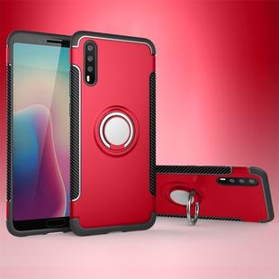 For Huawei P20 Magnetic 360 Degree Rotation Ring Armor Protective Case Back Cover Case(Red)