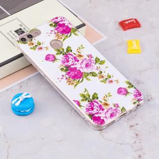 For Huawei Enjoy 7S /  P Smart Noctilucent Rose Flower Pattern TPU Soft Case