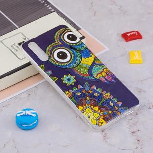 For Huawei P20Noctilucent Windbell Owl Pattern TPU Soft Case