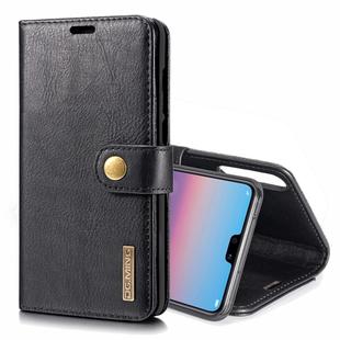 Crazy Horse Texture Flip Detachable Magnetic Leather Case for Huawei P20 Pro, with Holder & Card Slots & Wallet(Black)