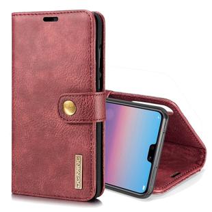 Crazy Horse Texture Flip Detachable Magnetic Leather Case for Huawei P20 Pro, with Holder & Card Slots & Wallet(Red)