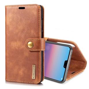 Crazy Horse Texture Flip Detachable Magnetic Leather Case for Huawei P20 Pro, with Holder & Card Slots & Wallet(Brown)