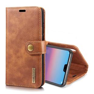 Crazy Horse Texture Flip Detachable Magnetic Leather Case for Huawei P20, with Holder & Card Slots & Wallet (Brown)