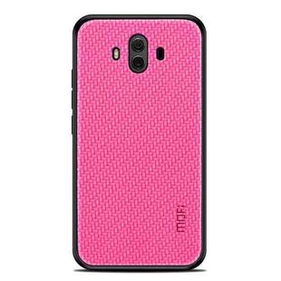 MOFI Cloth Surface + PC + TPU Protective Back Case for Huawei Mate 10 (Rose Red)