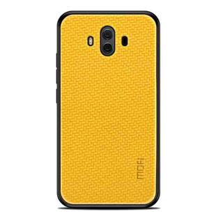MOFI Cloth Surface + PC + TPU Protective Back Case for Huawei Mate 10 (Yellow)