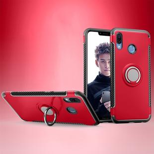 Magnetic 360 Degree Rotation Ring Armor Protective Case for Huawei Honor Play(Red)