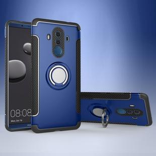 Magnetic 360 Degree Rotation Ring Holder Armor Protective Case for Huawei Mate 10 Pro (Blue)