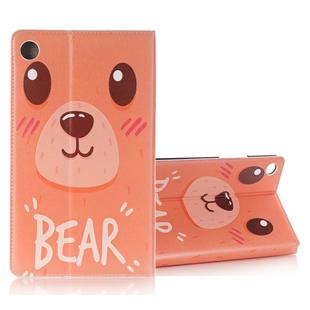 Shockproof Shy Bear Pattern Horizontal Flip Leather Case for Huawei MediaPad M5 8 inch,  with Wallet & Holder & Card Slots & Photo Frame