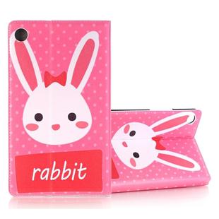 Shockproof Rabbit Pattern Horizontal Flip Leather Case for Huawei MediaPad M5 8 inch,  with Wallet & Holder & Card Slots & Photo Frame