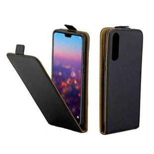 Business Style Vertical Flip TPU Leather Case for Huawei P20, with Card Slot(Black)