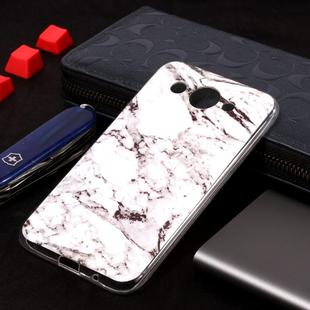 Marble Pattern Soft TPU Case For Huawei Y3 (2018)(White)