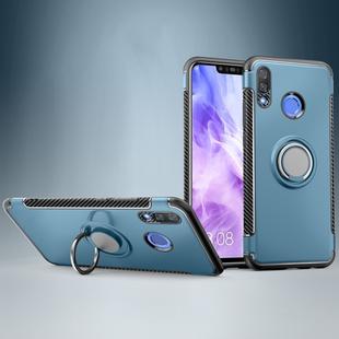 Magnetic 360 Degree Rotation Ring Holder Armor Protective Case for Huawei Nova 3 (Navy Blue)