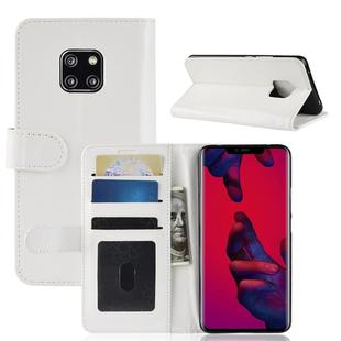 Retro Crazy Horse Texture Horizontal Flip Leather Case for Huawei Mate 20 Pro, with Holder & Card Slots & Wallet(White)