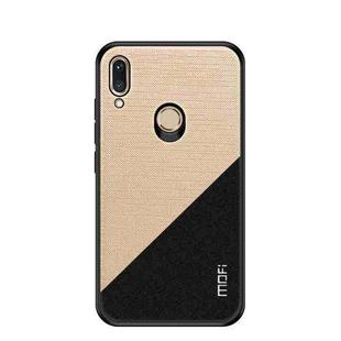 MOFI Shockproof TPU + PC + Cloth Pasted Case for Huawei Nova 3i (Gold)