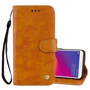 Business Style Oil Wax Texture Horizontal Flip Leather Case for Huawei Honor 7C / Enjoy 8 / Y7 (2018) / Y7 Prime (2018) / Nova 2 Lite, with Holder & Card Slots & Wallet(Brown)