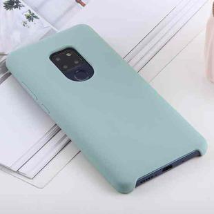 Solid Color Liquid Silicone Shockproof Case for Huawei Mate 20(Blue)