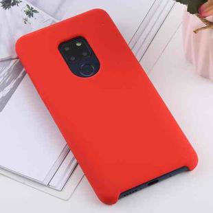 Solid Color Liquid Silicone Shockproof Case for Huawei Mate 20(Red)
