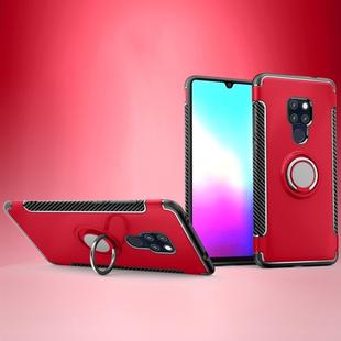 Magnetic 360 Degree Rotation Ring Holder Armor Protective Case for Huawei Mate 20(Red)