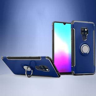 Magnetic 360 Degree Rotation Ring Holder Armor Protective Case for Huawei Mate 20(Sapphire Blue)