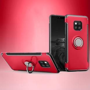 Magnetic 360 Degree Rotation Ring Holder Armor Protective Case for Huawei Mate 20 Pro(Red)