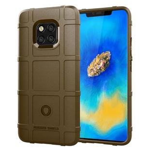 Shockproof Full Coverage Silicone Case for Huawei Mate 20 Pro Protector Cover (Brown)