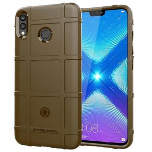 Shockproof Protector Cover Full Coverage Silicone Case for Huawei Honor 8X (Brown)