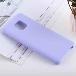 Solid Color Liquid Silicone Shockproof Case for Huawei Mate 20 Pro(Purple)