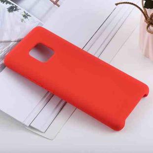 Solid Color Liquid Silicone Shockproof Case for Huawei Mate 20 Pro(Red)