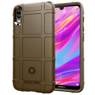Shockproof Protector Cover Full Coverage Silicone Case for Huawei Enjoy 9 (Brown)