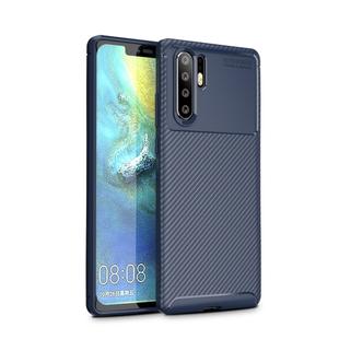 Carbon Fiber Texture Shockproof TPU Case for Huawei P30 Pro (Blue)