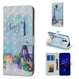 Tower Pattern Horizontal Flip Leather Case for Huawei Mate 20 Lite, with Holder & Card Slots & Photo Frame & Wallet