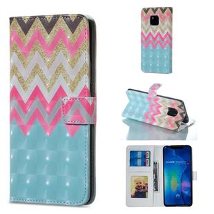 Color Wave Pattern Horizontal Flip Leather Case for Huawei Mate 20 Pro, with Holder & Card Slots & Photo Frame & Wallet